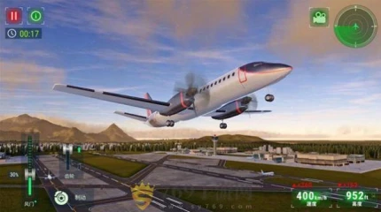 高空飞行模拟的界面截图（1）