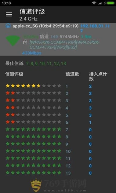 wifi分析助手的界面截图（2）