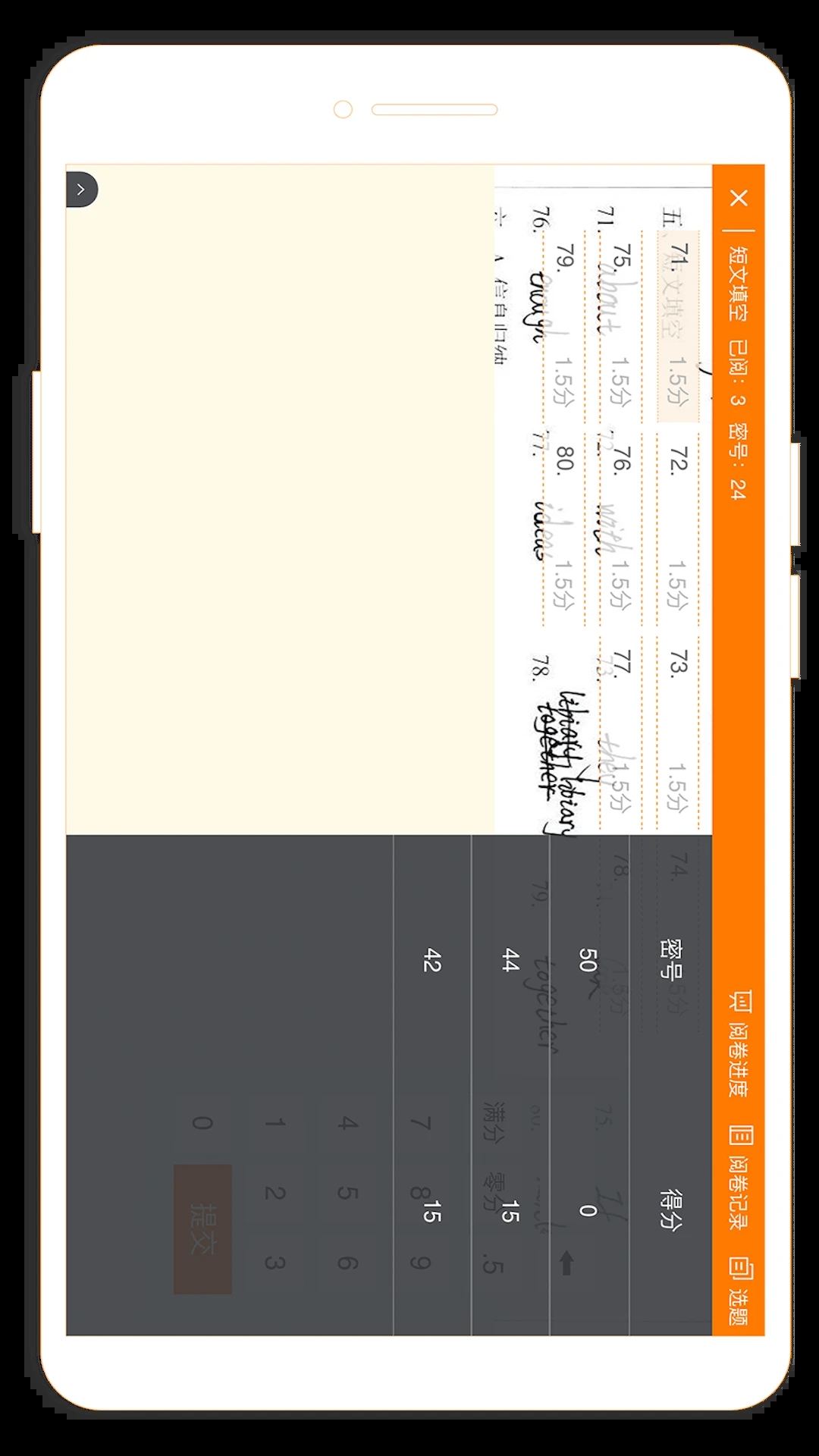 ESA阅卷的界面截图（3）