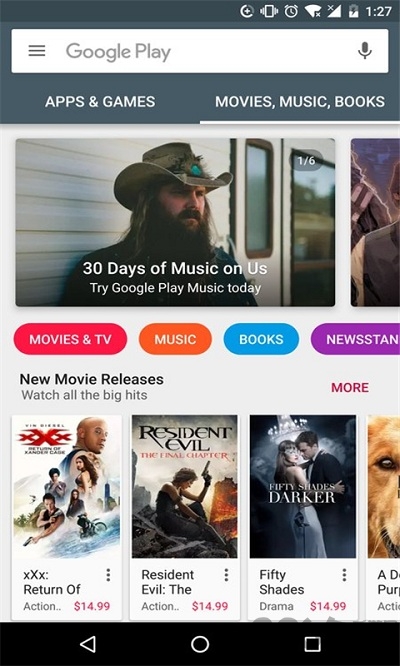 google play下载的界面截图（1）